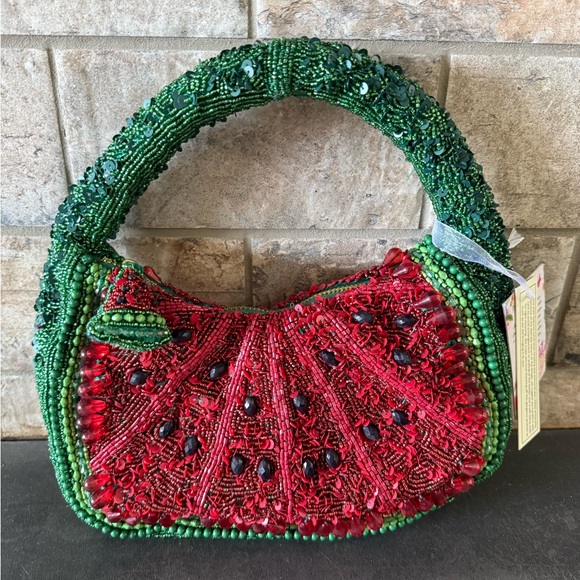 India Handbags - Vibrant Beaded Watermelon Shoulder Bag